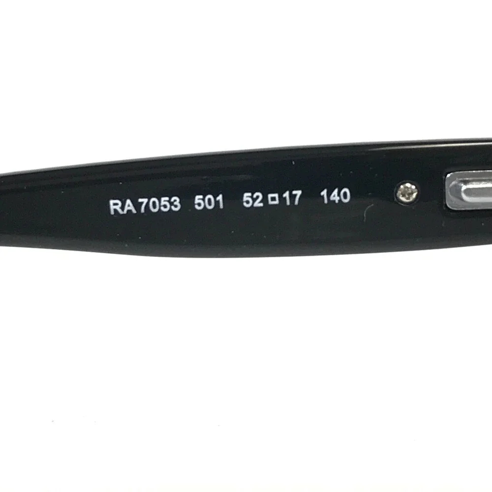Ralph Lauren Eyeglasses Frames RA 7053 501 Black Ribbed Cat Eye 52-17-140